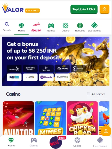mobile version valorbet